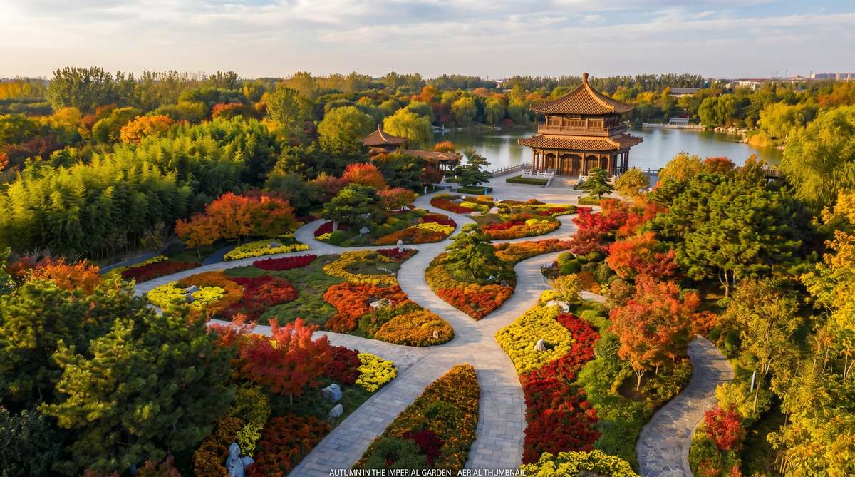 黑丝植物园航拍视频